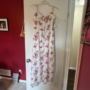 Crystal Doll Spaghetti Strap Floral Junior Maxi Dress
